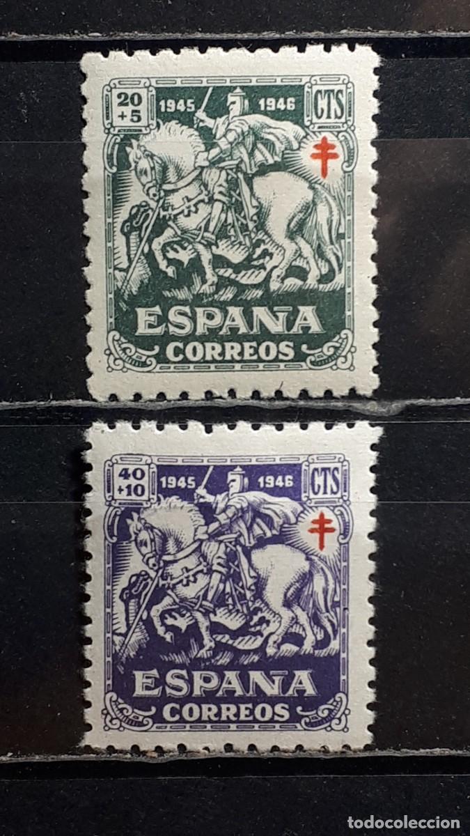Sellos: ESPA&Ntilde;A. A&Ntilde;O 1945. *. Edifil 994/5