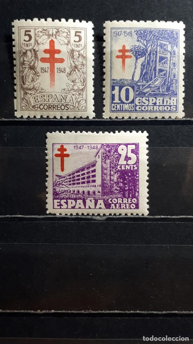 Sellos: ESPA&Ntilde;A. A&Ntilde;O 1947. *. Edifil 1017/9