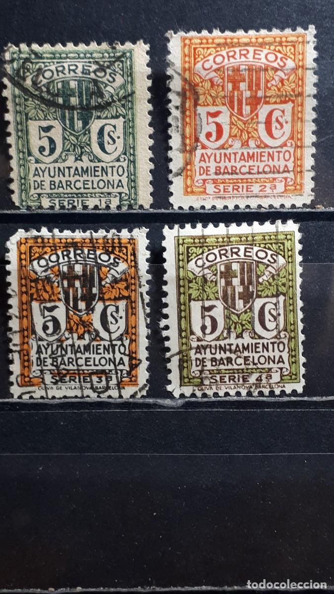 Sellos: ESPA&Ntilde;A. A&Ntilde;O 1932. &deg;. EDIFIL BARCELONA 9/12