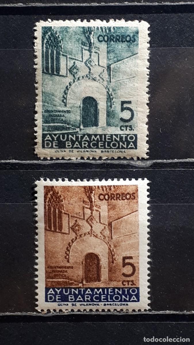 Sellos: ESPA&Ntilde;A. A&Ntilde;O 1936-8. *. EDIFIL BARCELONA 13, 19.