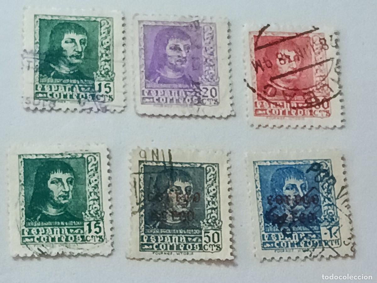 Sellos: Sellos Espa&ntilde;a 1938, Fernando el Cat&oacute;lico, edifil 841/842, 844, 841A, 845/846