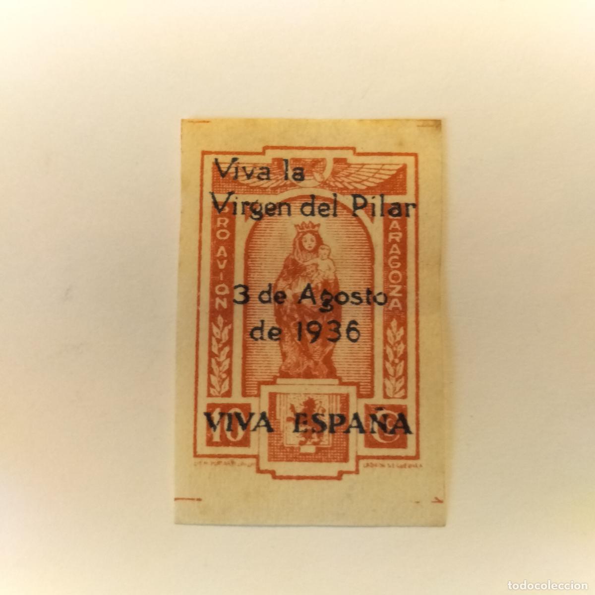 Sellos: SELLO LOCAL ZARAGOZA CON SOBRECARGA - GUERRA CIVIL - 1936