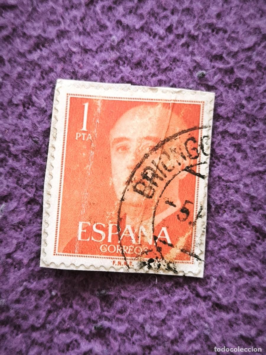 Sellos: Sello Espa&ntilde;a 1 Peseta General Franco Cl&aacute;sico Filatelia Coleccionismo