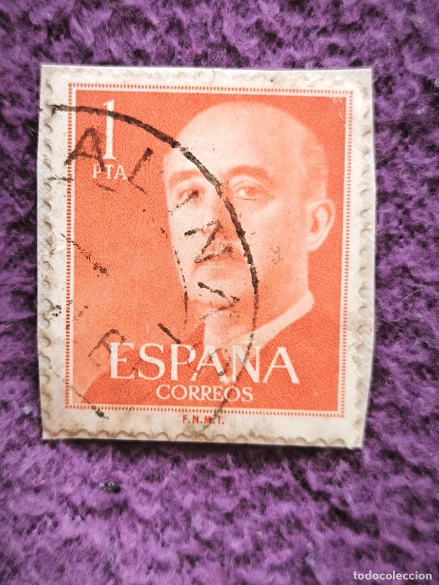 Sellos: Sello Espa&ntilde;a 1 Peseta General Franco Cl&aacute;sico Filatelia Coleccionismo