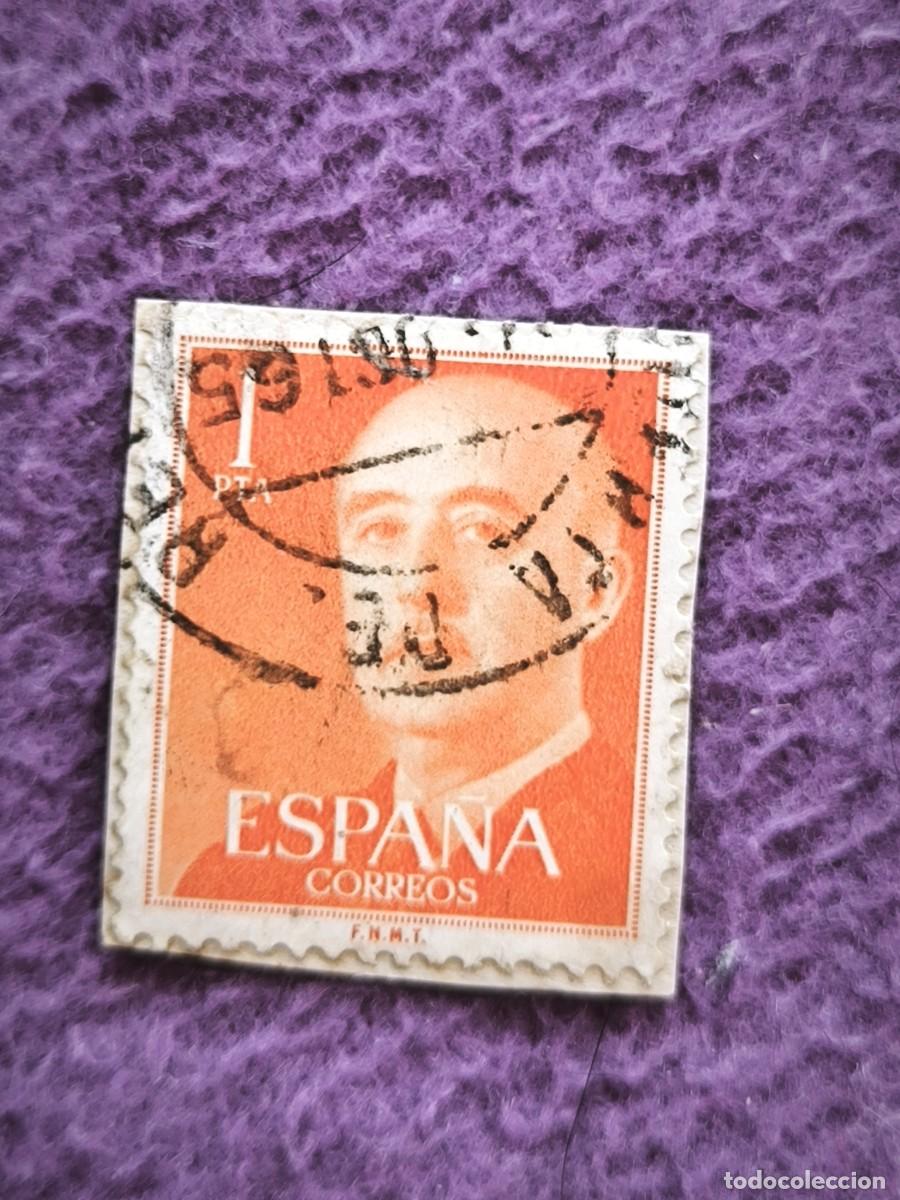 Sellos: Sello Espa&ntilde;a 1 Peseta General Franco Cl&aacute;sico Filatelia Coleccionismo