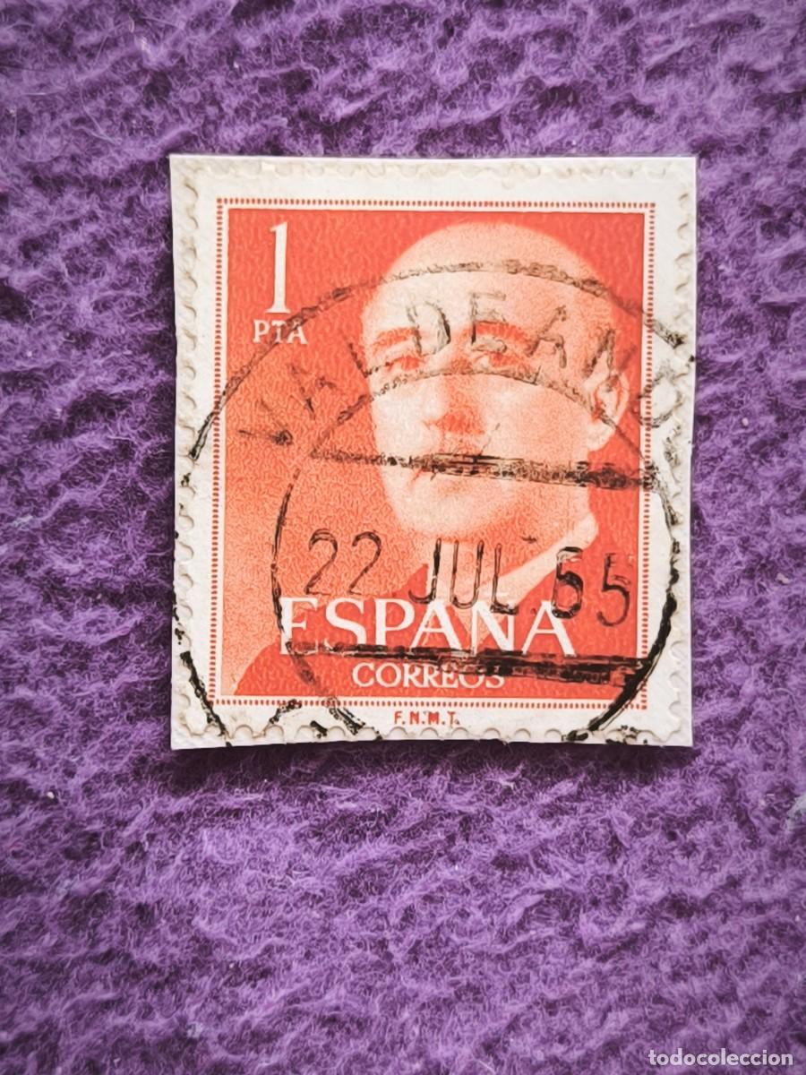 Sellos: Sello Espa&ntilde;a 1 Peseta General Franco Cl&aacute;sico Filatelia Coleccionismo