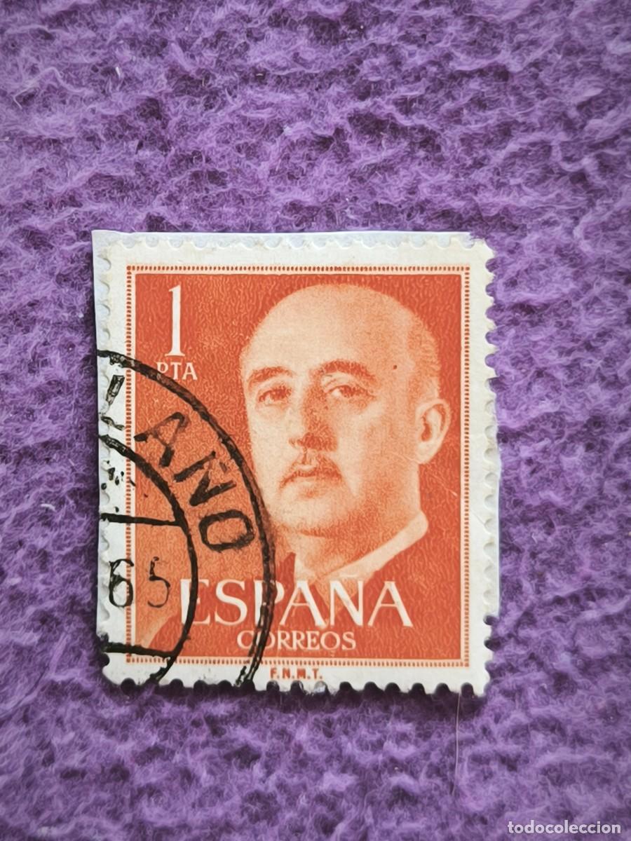 Sellos: Sello Espa&ntilde;a 1 Peseta General Franco Cl&aacute;sico Filatelia Coleccionismo