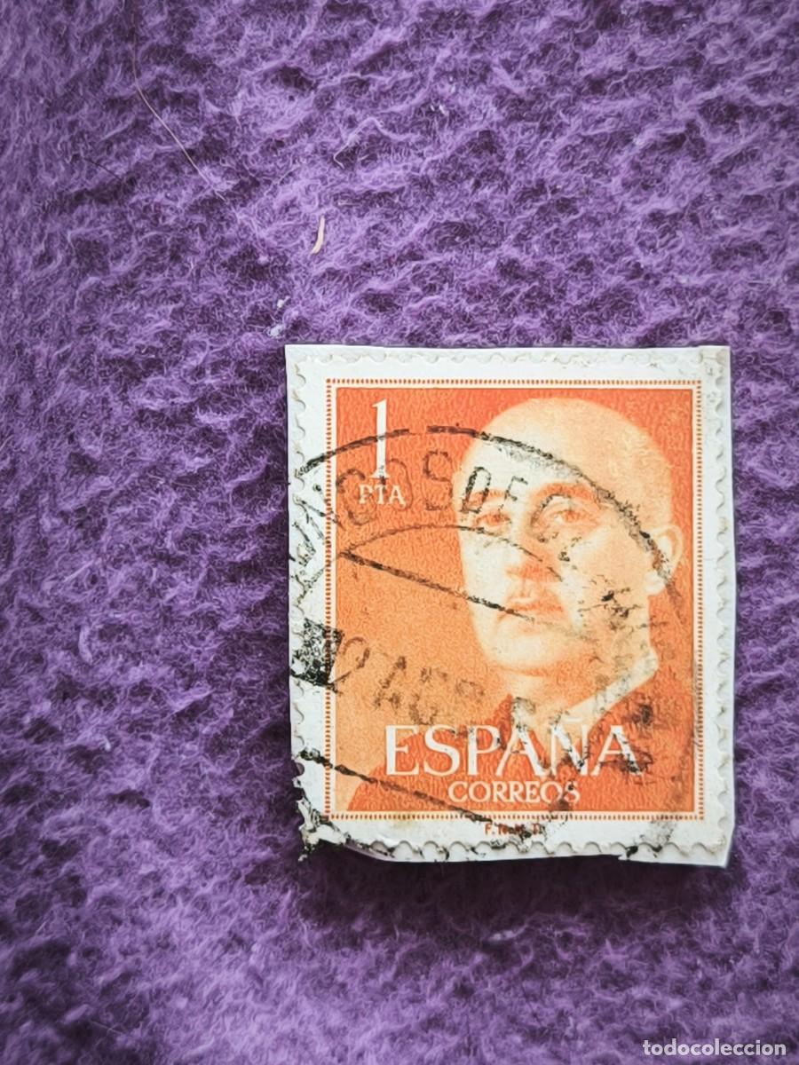 Sellos: Sello Espa&ntilde;a 1 Peseta General Franco Cl&aacute;sico Filatelia Coleccionismo