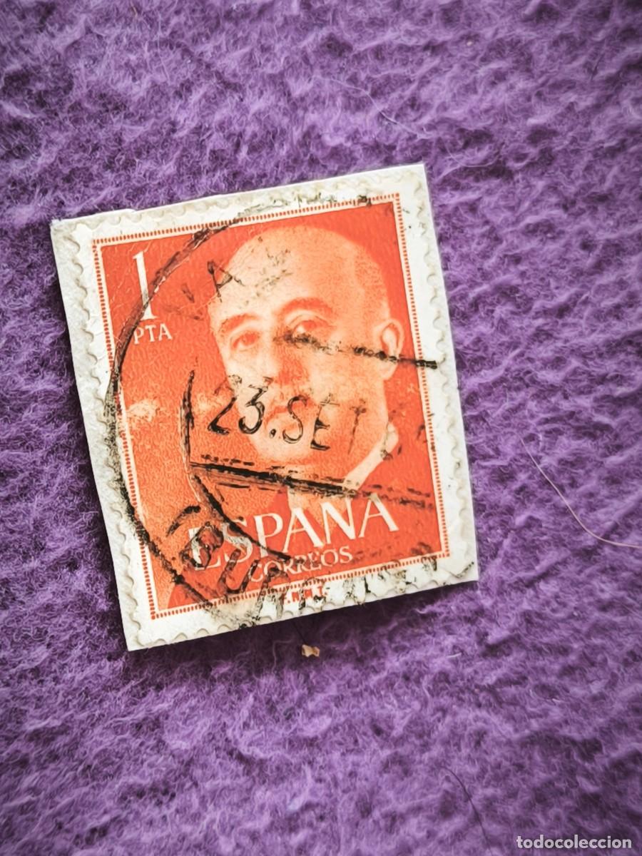 Sellos: Sello Espa&ntilde;a 1 Peseta General Franco Cl&aacute;sico Filatelia Coleccionismo