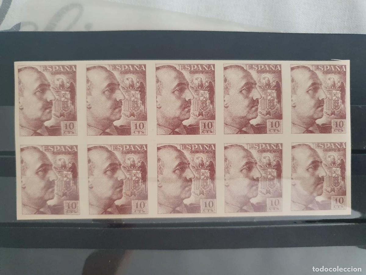 Sellos: EDIFIL 888 ** BLOQUE DE 10 FRANCO SIN DENTAR ESPA&Ntilde;A 1939