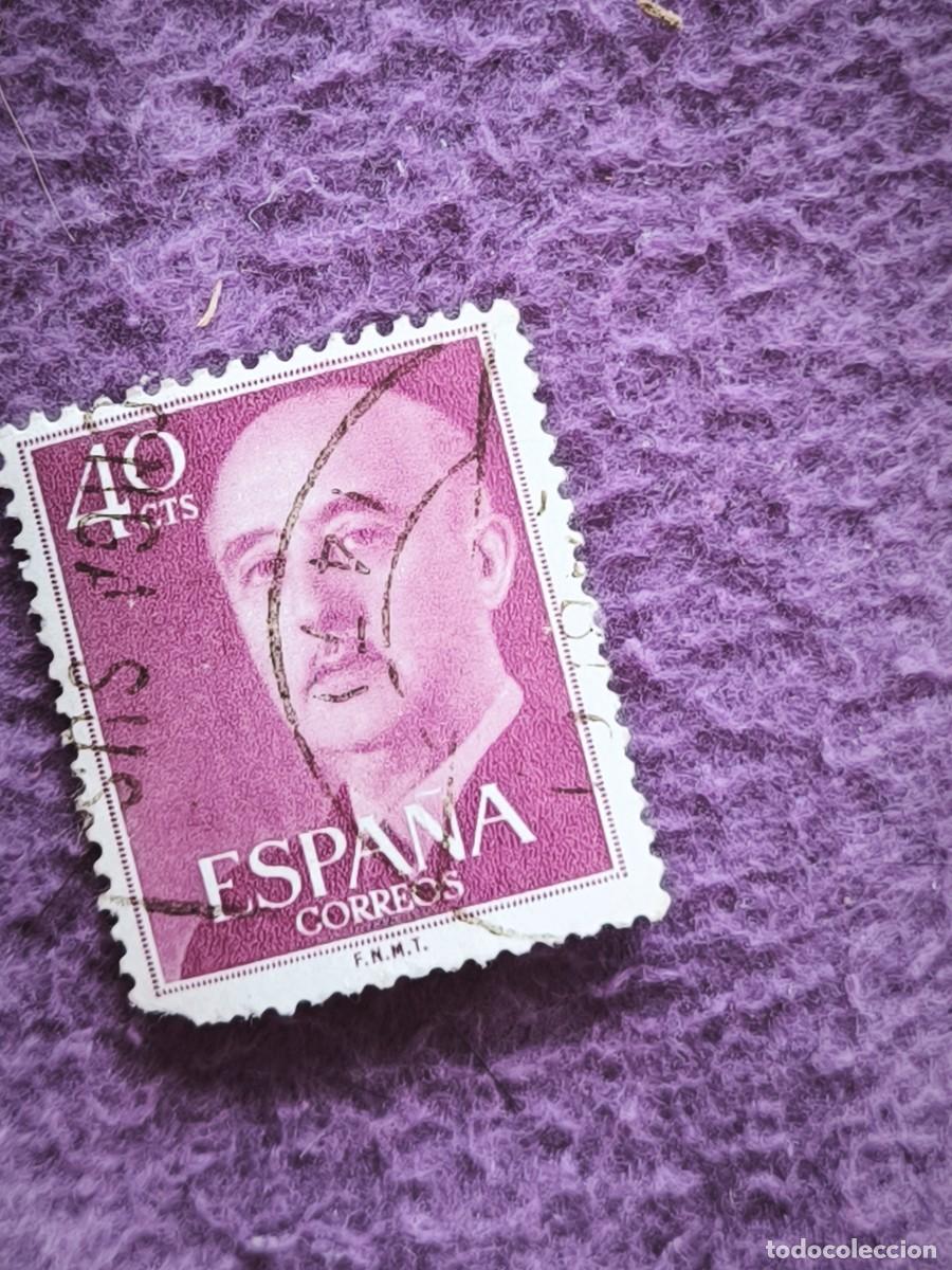 Sellos: Sello De Espa&ntilde;a 40 Pts Francisco Franco Cl&aacute;sico Para Coleccionistas De Filatelia