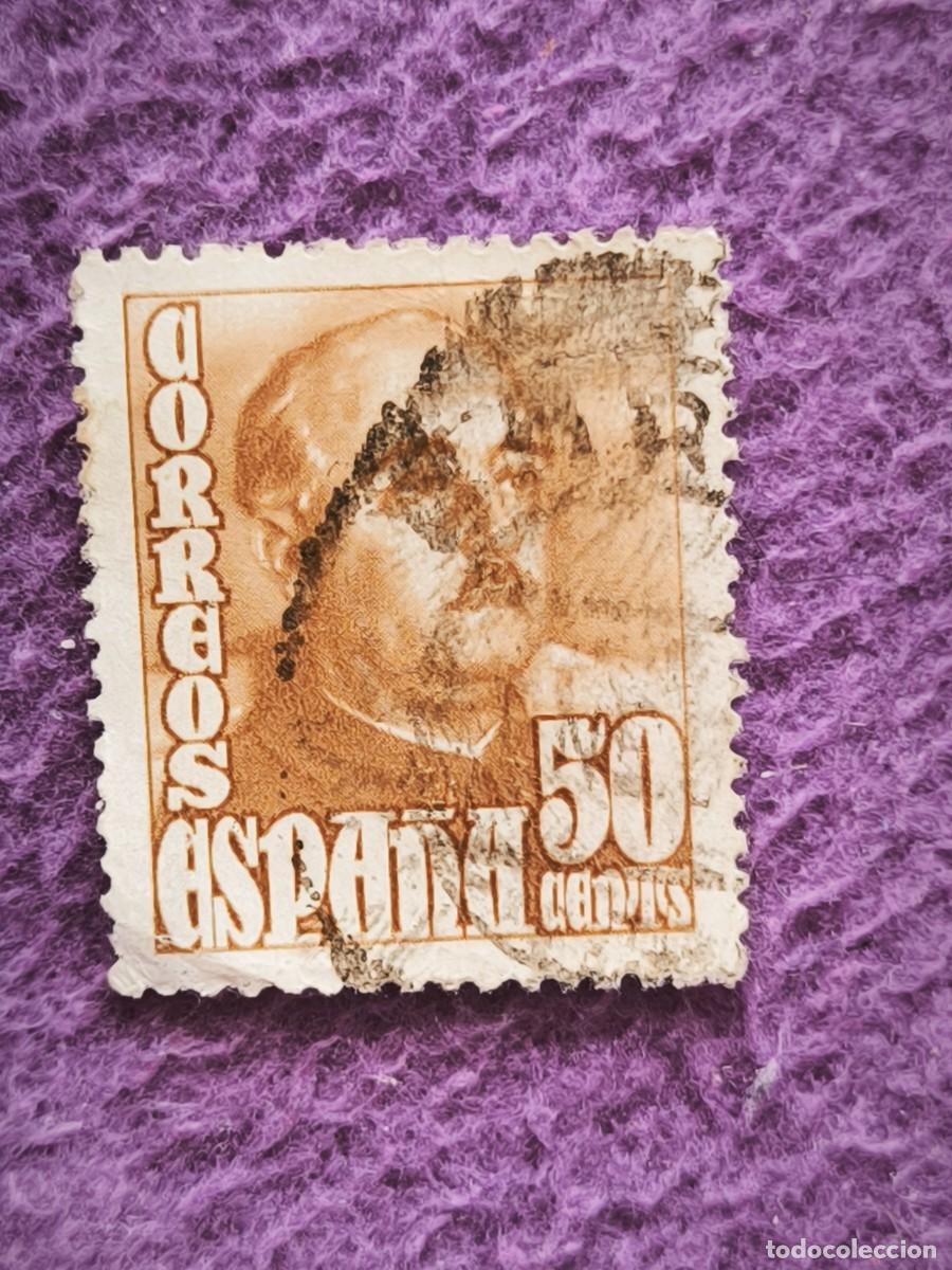 Sellos: Sello Espa&ntilde;a 50 C&eacute;ntimos Francisco Franco Cl&aacute;sico Para Coleccionistas De Filatelia