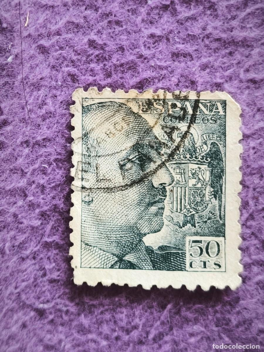 Sellos: Sello Espa&ntilde;a 50 C&eacute;ntimos Francisco Franco Escudo Cl&aacute;sico Para Coleccionistas