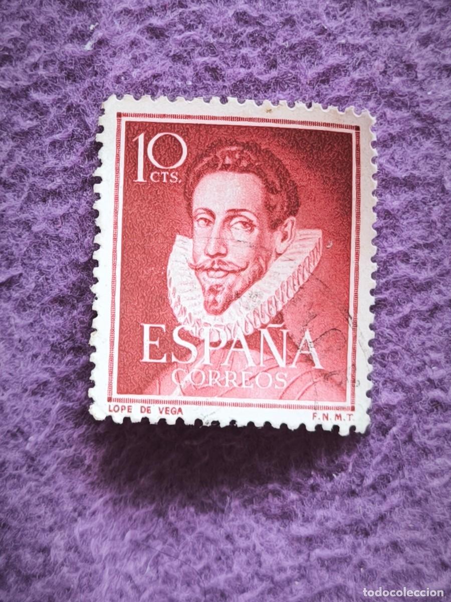 Sellos: Sello Espa&ntilde;a 10 C&eacute;ntimos &ndash; Lope de Vega &ndash; Serie Literatos Espa&ntilde;oles