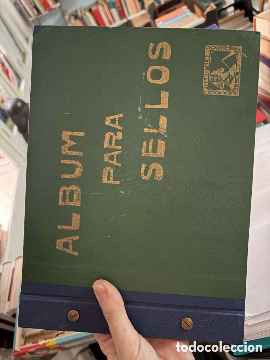 Sellos: &Aacute;lbum con sellos antiguos de Espa&ntilde;a Alemania Austria B&eacute;lgica Dinamarca Checoslovaquia
