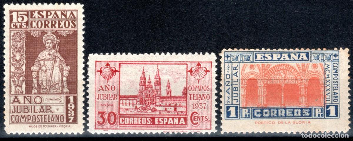 Sellos: EDIFIL 833-835 A&Ntilde;O JUBILAR COMPOSTELANO 1937 (SERIE COMPLETA). VALOR CAT&Aacute;LOGO: 108 &euro;. MNH **