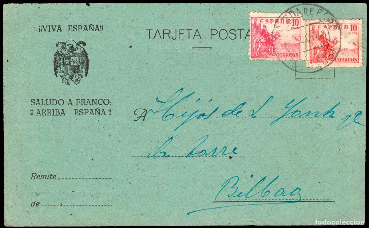Sellos: Burgos - Edi o TP 818 (2) - Postal patri&oacute;tica &rdquo;Miranda de Ebro 05/Oct./40&rdquo;