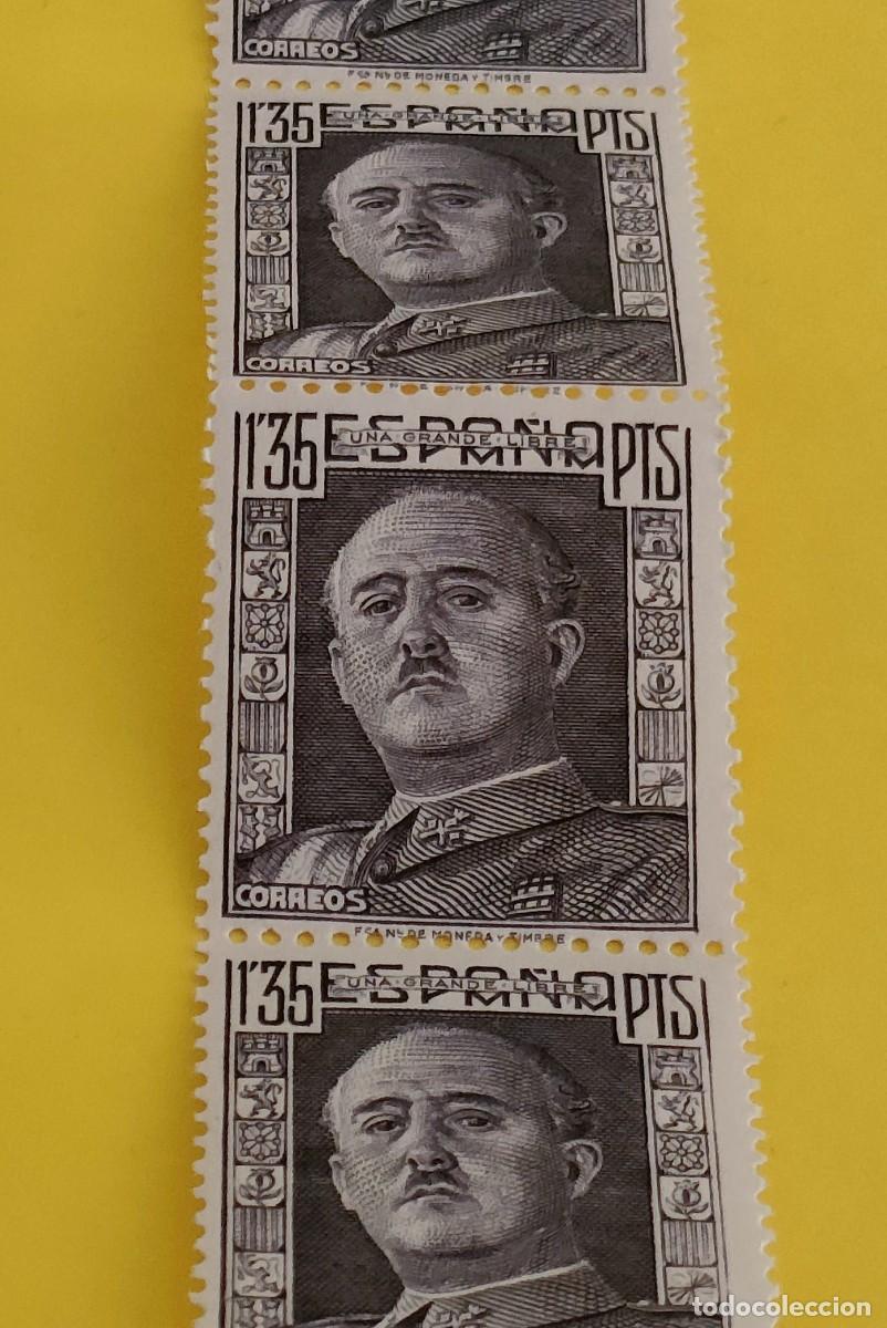 Sellos: Espa&ntilde;a 1946. Edifil 1001. General Franco. Nuevos. Bloque de 10