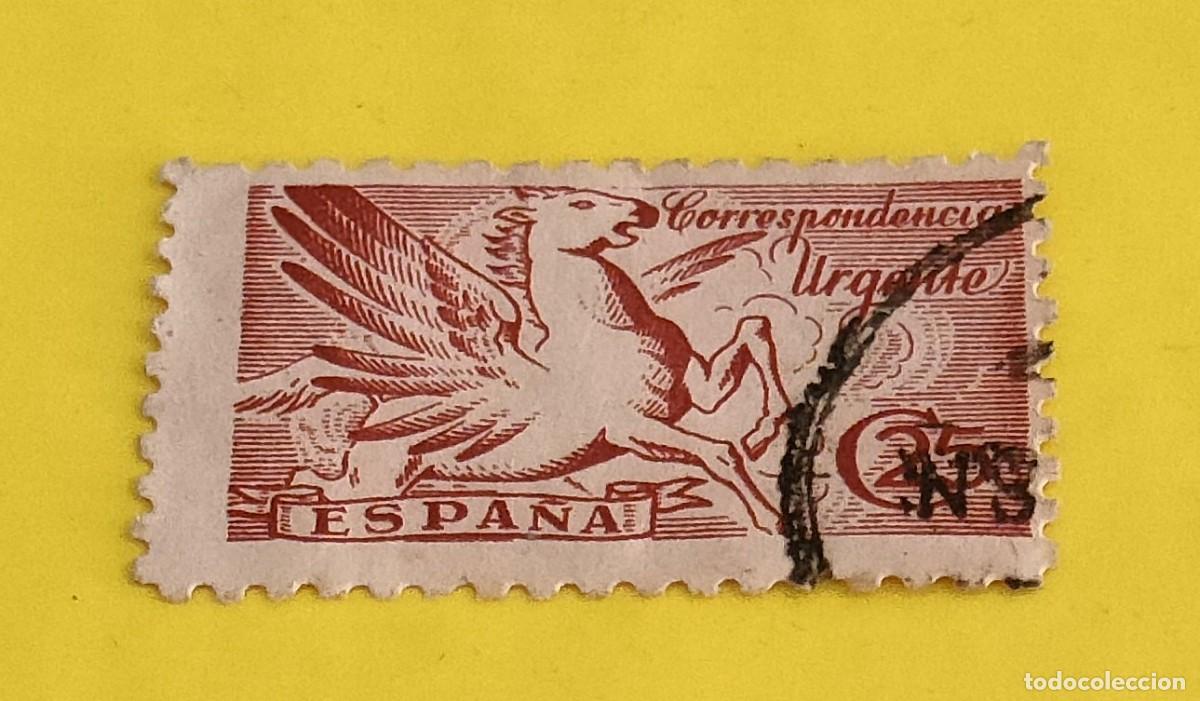 Sellos: Espa&ntilde;a 1942. Edifil 952. Pegaso. Usado.