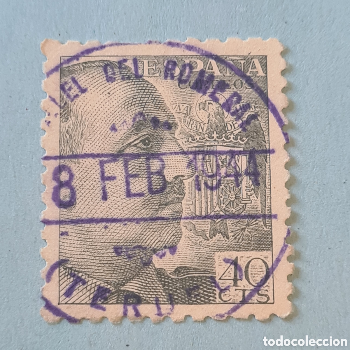 Sellos: CARTERIA ESPECIAL - VILLEL DEL ROMERAL (TERUEL) - FRANCO EDIFIL 925