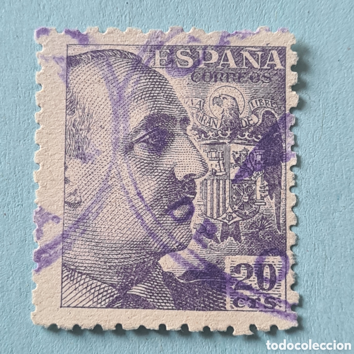 Sellos: CARTERIA ESPECIAL - OLIANA (LERIDA) - FRANCO 20 CTS. EDIFIL 922