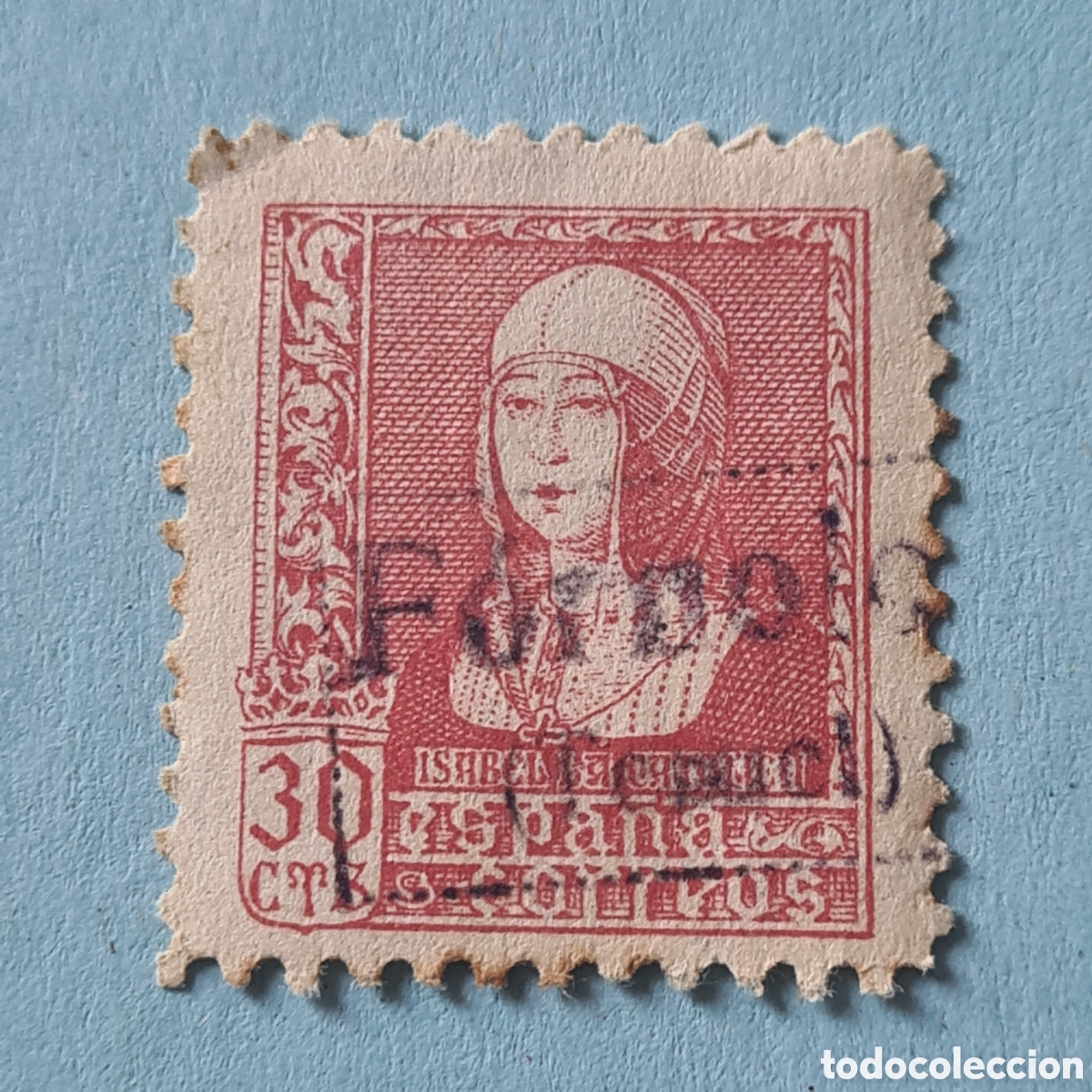 Sellos: CARTERIA ESPECIAL - FORNOLES (TERUEL) - ISABEL 30 CTS. EDIFIL 857