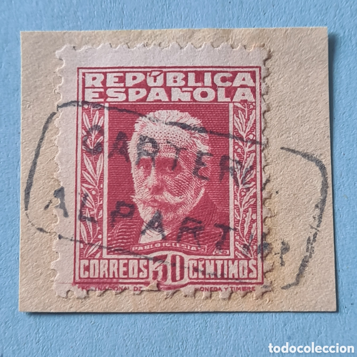 Sellos: CARTERIA ESPECIAL - ALPARTIR (ZARAGOZA) - REPUBLICA 30 CTS. EDIFIL 659