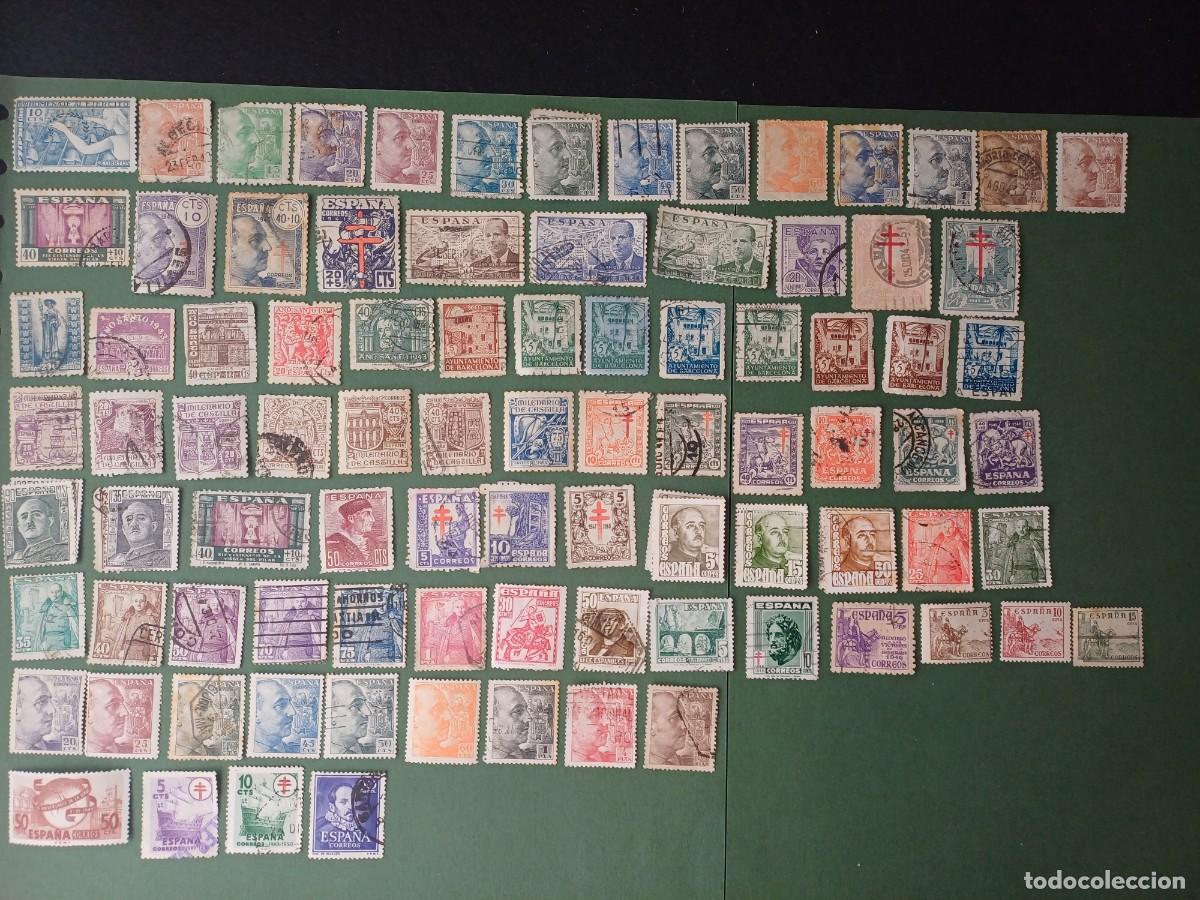 Sellos: LOTE DE SELLOS USADOS Y MATASELLADOS DE ESPA&Ntilde;A A&Ntilde;O 1939-1950