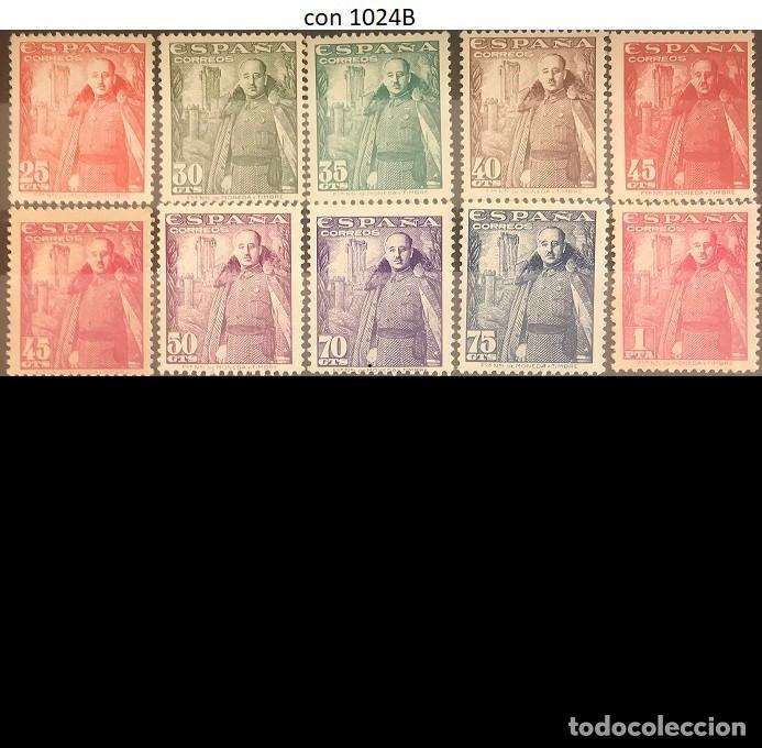 Timbres: Edifil 1024/32 1032 SERIE COMPLETA nuevo MNH ** SIN FIJA SELLOS Espa&ntilde;a 1948 Franco castillo Mota