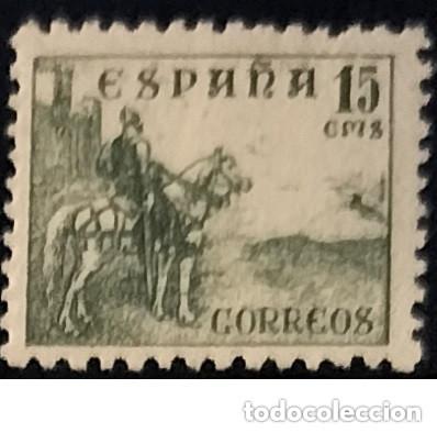 Francobolli: Edifil 1046 MNH ** SIN FIJA sellos nuevos Espa&ntilde;a 1949 1953 General Franco