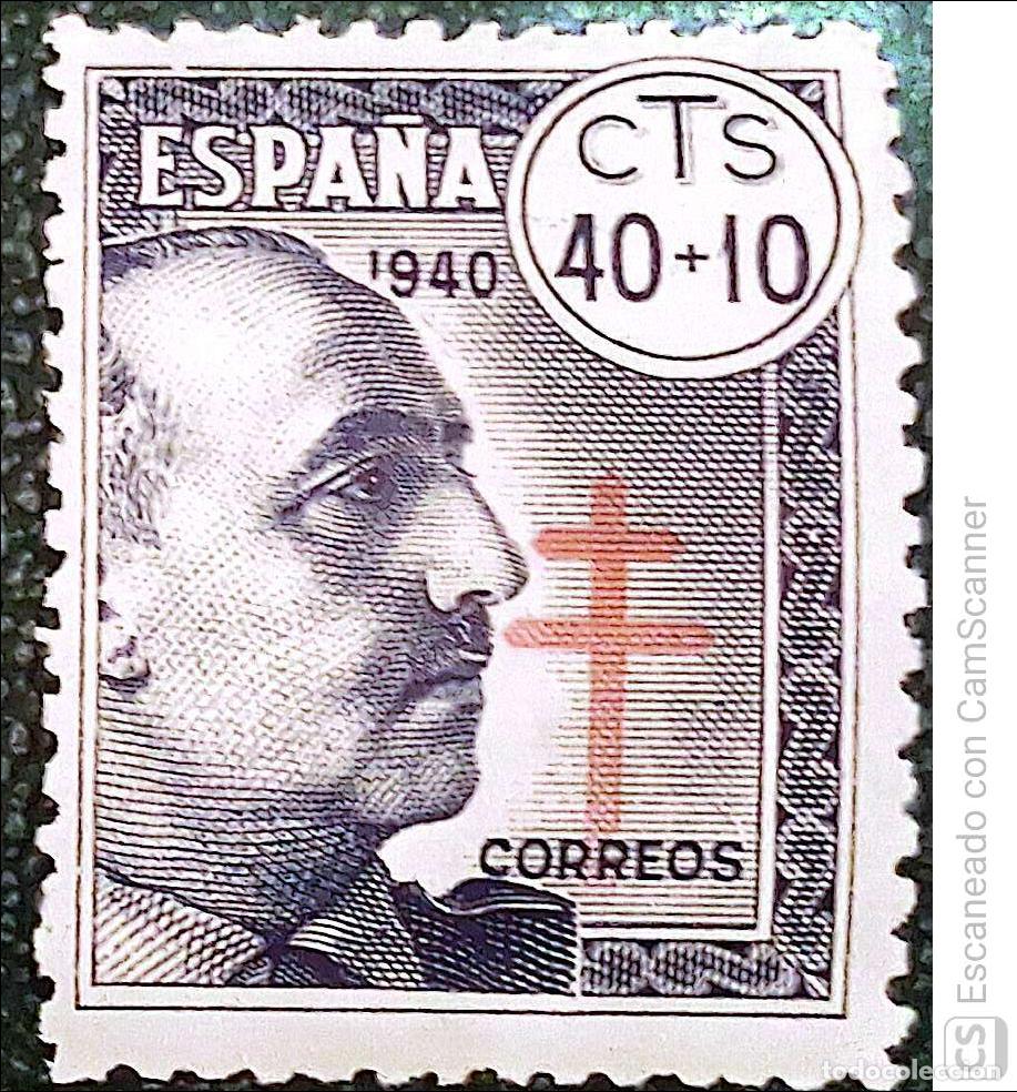 Sellos: Espa&ntilde;a. 938 Pro Tuberculosos: Cruz de Lorena en rojo. 1940. Sellos nuevos y numeraci&oacute;n Edifil.