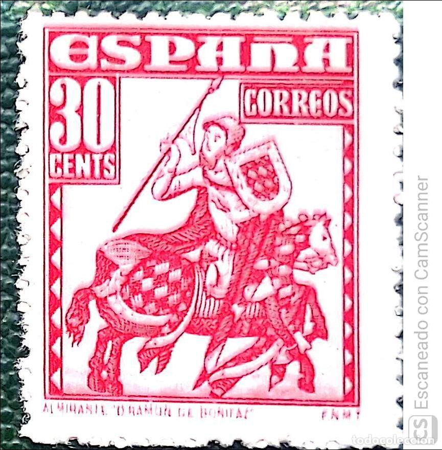 Sellos: Espa&ntilde;a. 1034 Personajes: Almirante Bonifaz. 1948. Sellos nuevos y numeraci&oacute;n Edifil.