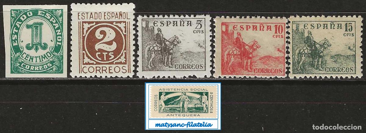 Sellos: ESPA&Ntilde;A 1940. EDIFIL 914/918. SERIE COMPLETA &rdquo;CIFRAS Y CID&rdquo;. MNH***