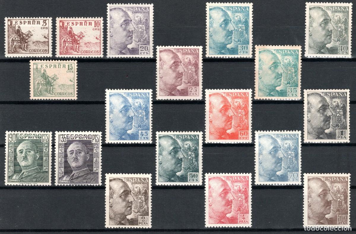 Sellos: EDIFIL 1044-1061 CID Y GENERAL FRANCO 1949-1953. VALOR CAT&Aacute;LOGO: 90 &euro;. MNH **