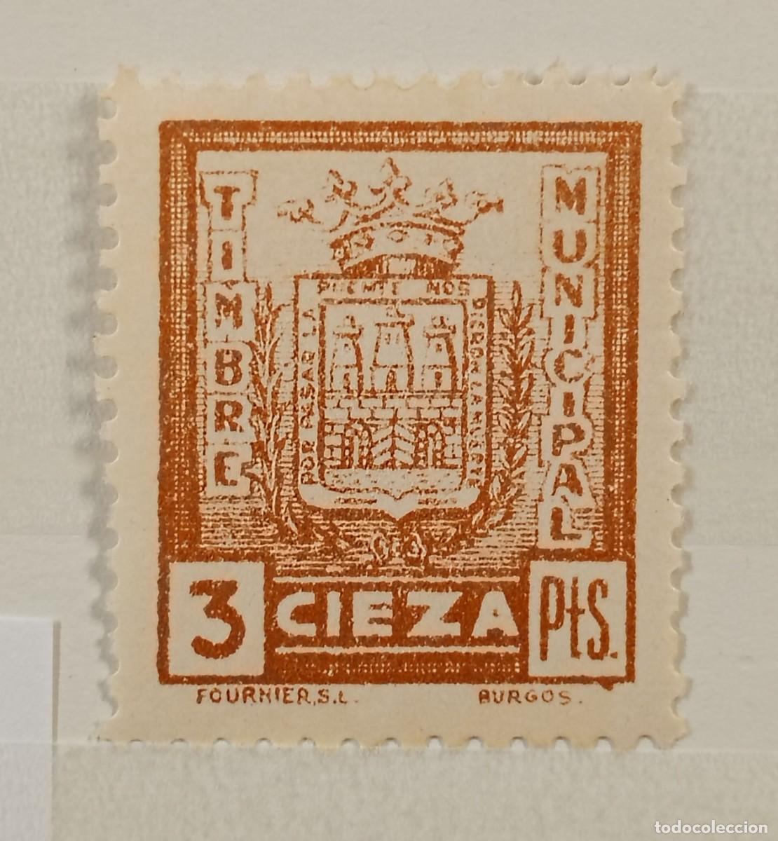 Sellos: CIEZA, MURCIA. TIMBRE MUNICIPAL, 3 PESETAS