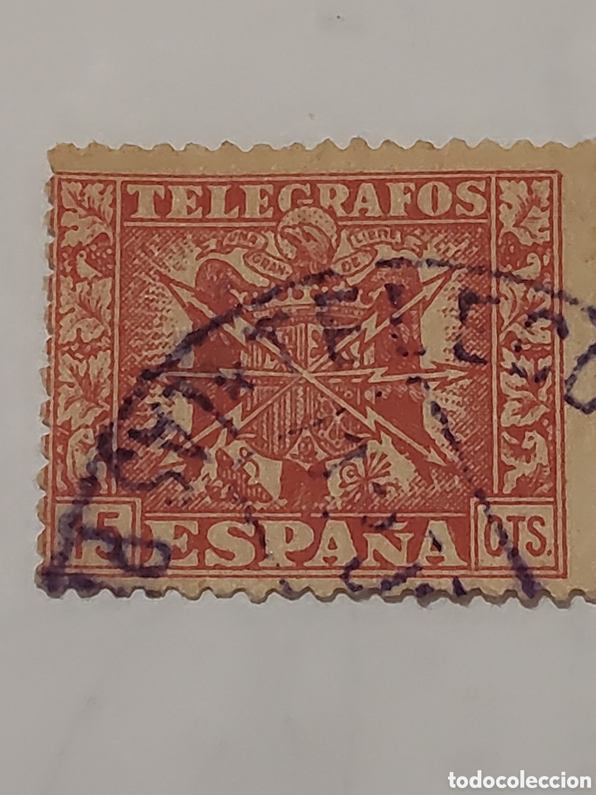 Sellos: Sello de Espa&ntilde;a escudo de Espa&ntilde;a con rayos cruzados 1940-42 usado