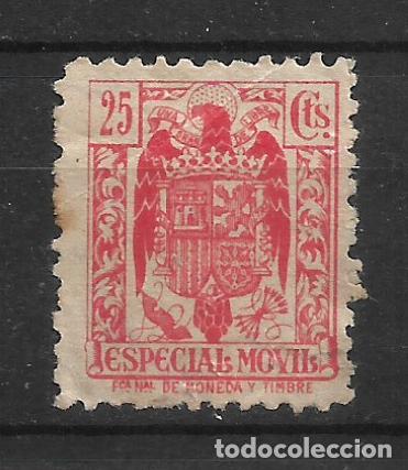 Sellos: espa&ntilde;a especial movil 25 cts usado - 30/37