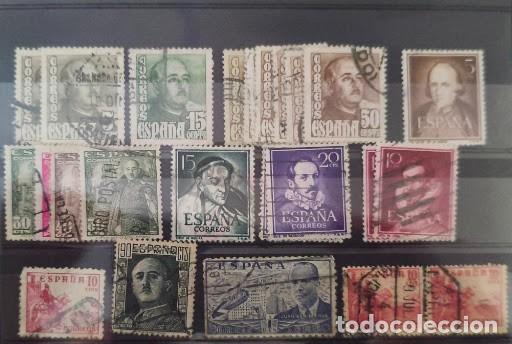 Sellos: Lote de Sellos de Espa&ntilde;a - Mediados del Siglo XX / Usados / &Eacute;poca Rep&uacute;blica y Franco