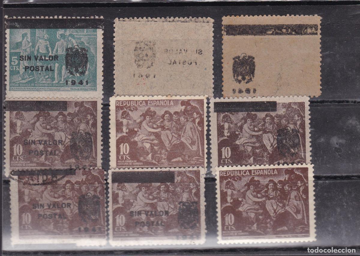 Sellos: FC4-137-BENEFICENCIA Cuadros Vel&aacute;zquez x 9 Sellos VARIEDADES