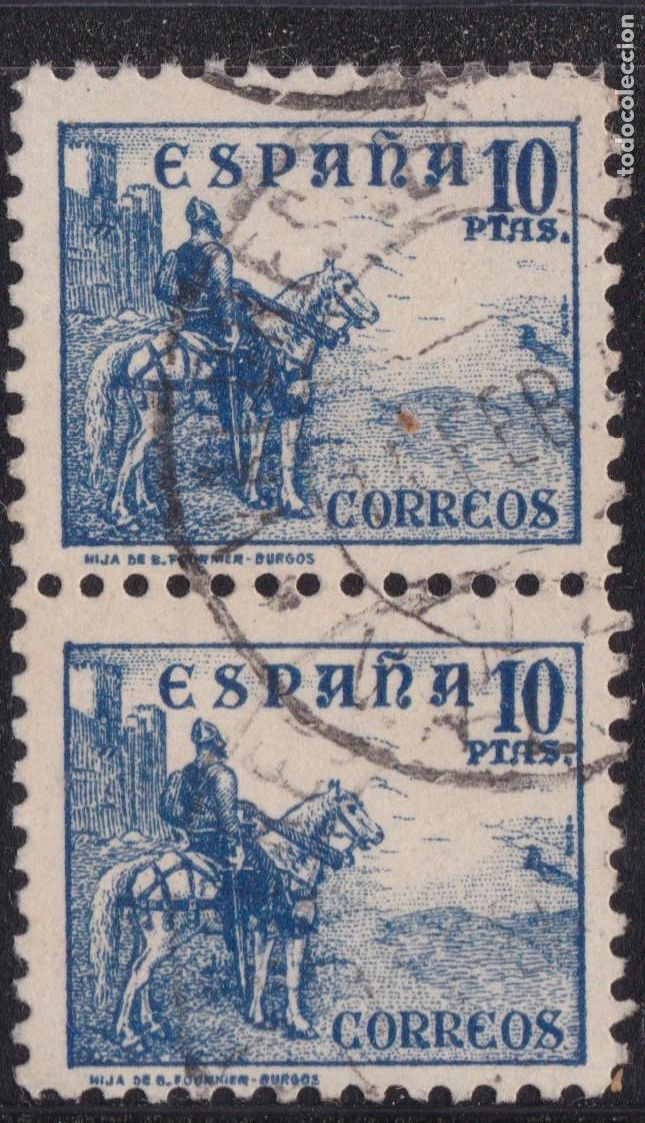 Timbres: AA12- CID 10 Ptas Edifil 831 PAREJA Usados LUJO