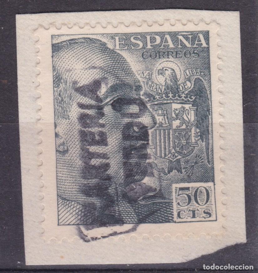 Sellos: AA12- FRANCO Matasellos Carter&iacute;a Especial VERD&Uacute; . Fragmento