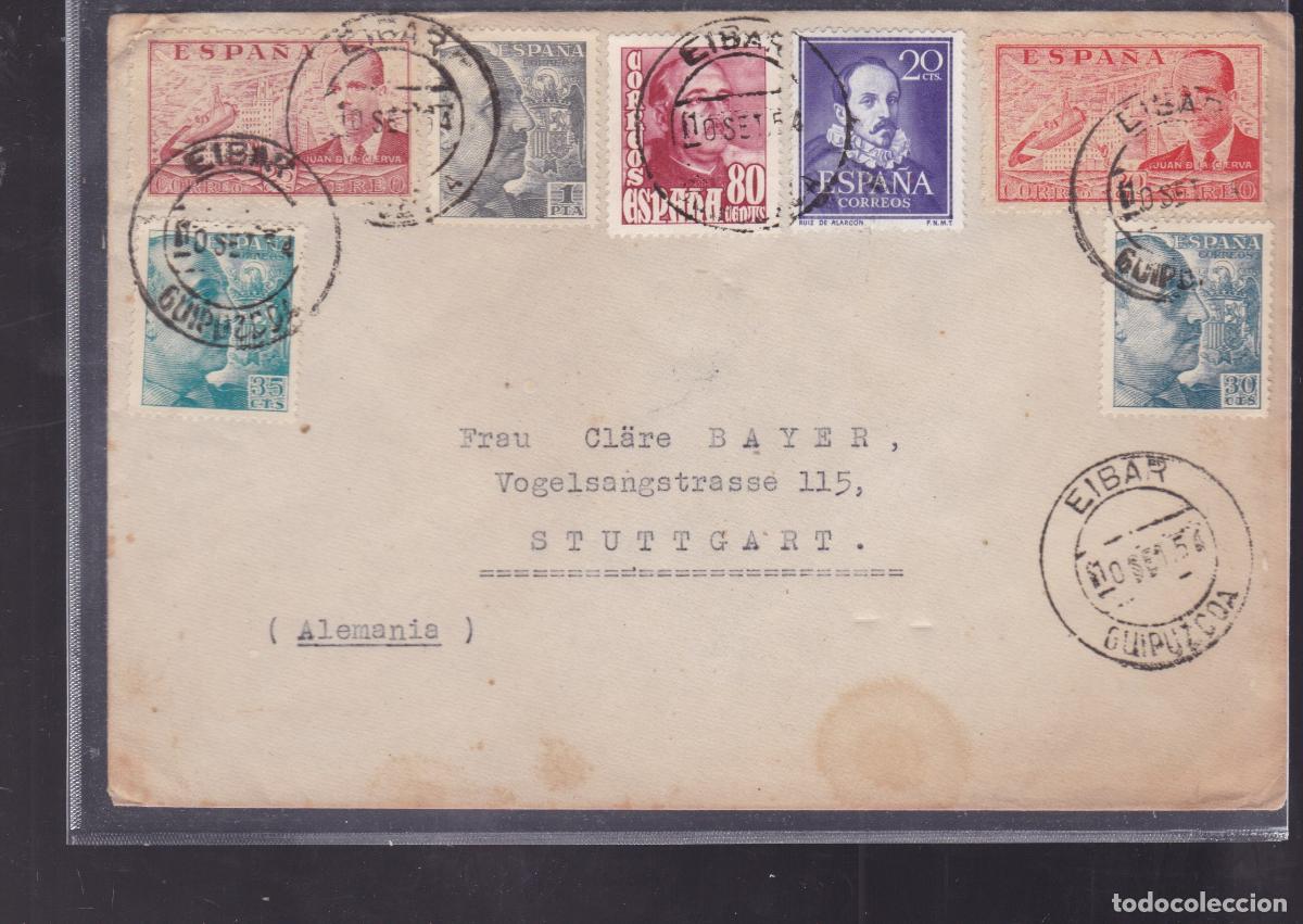 Sellos: HP3-2- Carta EIBAR-ALEMANIA 1954