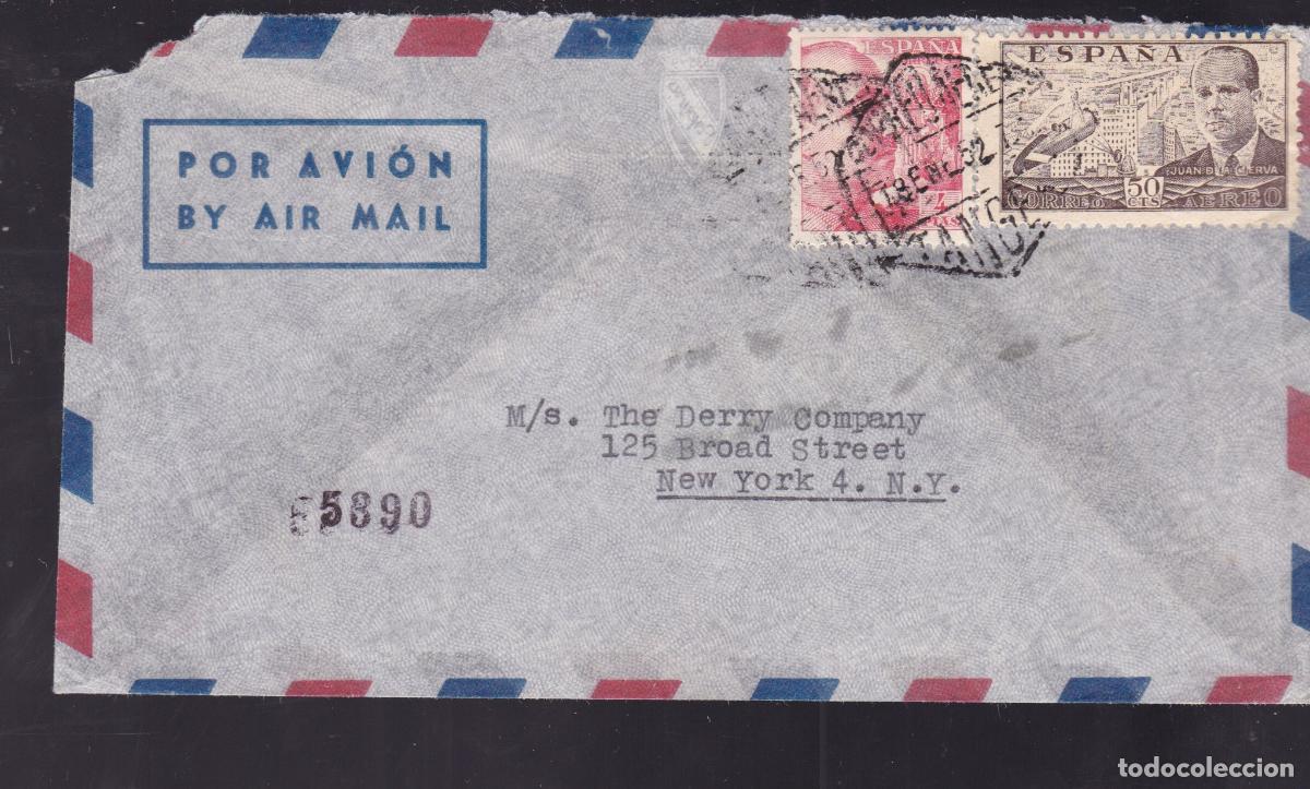 Sellos: HP3-4- Carta TANGER- NUEVA YORK 1952