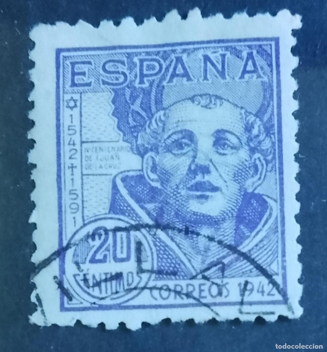 Sellos: 20 C&Eacute;NTIMOS - A&Ntilde;O 1942 - EDIFIL 954 - IV CENTENARIO DE SAN JUAN DE LA CRUZ