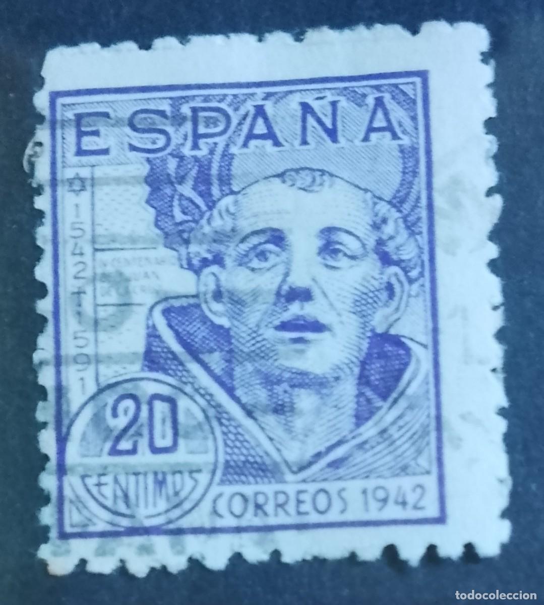 Sellos: 20 C&Eacute;NTIMOS - A&Ntilde;O 1942 - EDIFIL 954 - IV CENTENARIO DE SAN JUAN DE LA CRUZ