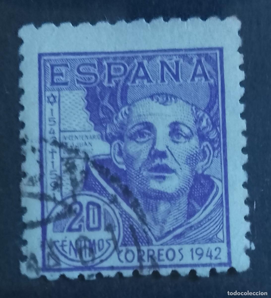 Sellos: 20 C&Eacute;NTIMOS - A&Ntilde;O 1942 - EDIFIL 954 - IV CENTENARIO DE SAN JUAN DE LA CRUZ