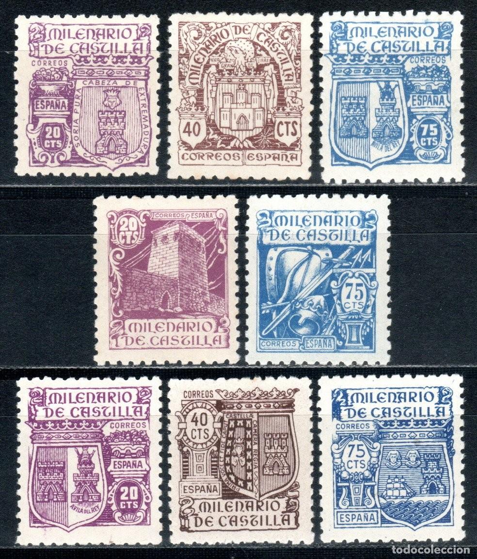 Sellos: EDIFIL 974-982 MILENARIO DE CASTILLA 1944 (SIN EL 978). VALOR CAT&Aacute;LOGO: 40 &euro;. MNH **