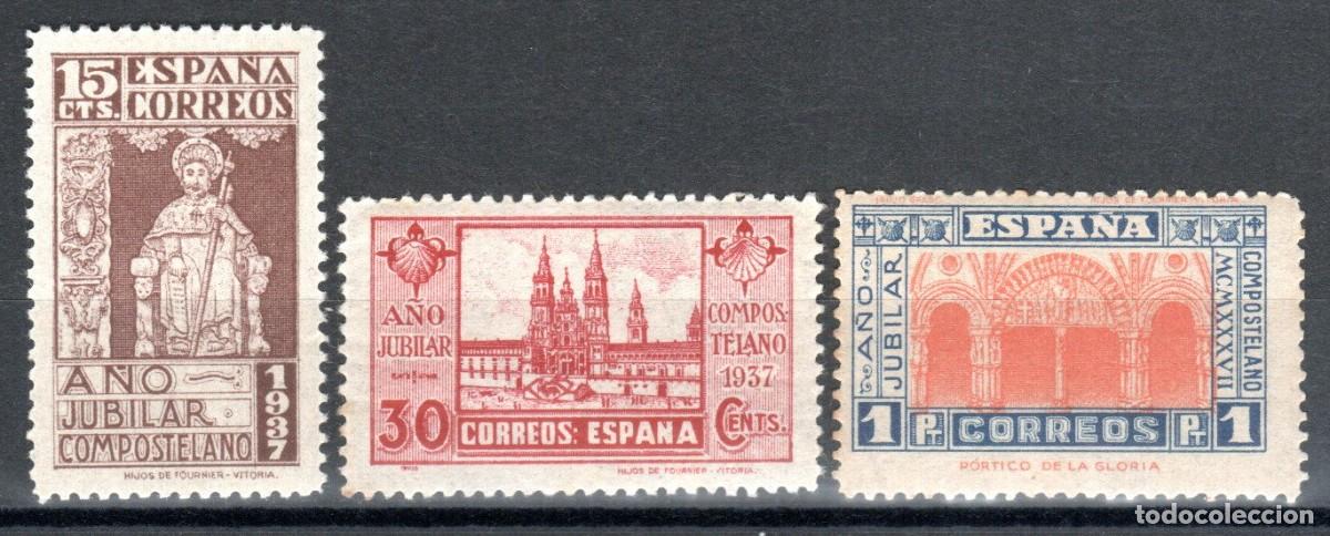 Sellos: EDIFIL 833-835 A&Ntilde;O JUBILAR COMPOSTELANO 1937 (SERIE COMPLETA). VALOR CAT&Aacute;LOGO: 108 &euro;. MNH **