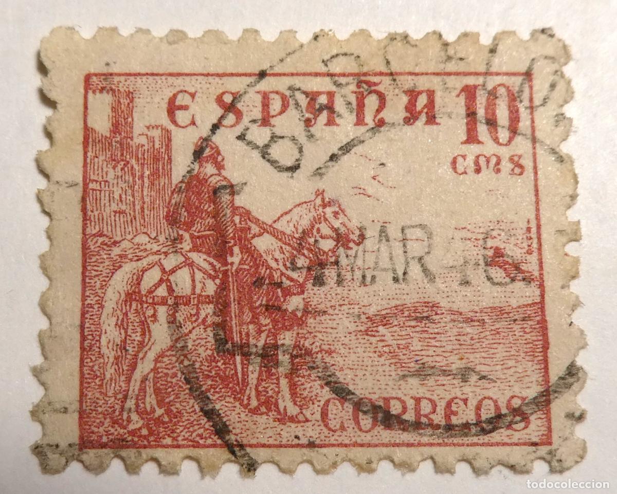 Sellos: Sello postal de Espa&ntilde;a 10 c&eacute;ntimos 1937