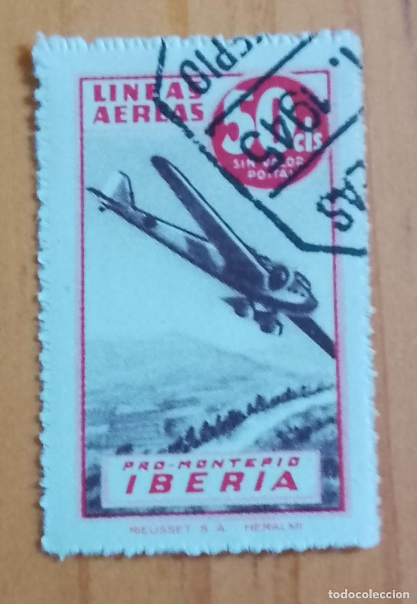 Sellos: VI&Ntilde;ETA - 50 CTS - LINEAS A&Eacute;REAS - PRO-MONTEPIO IBERIA -